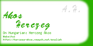 akos herczeg business card